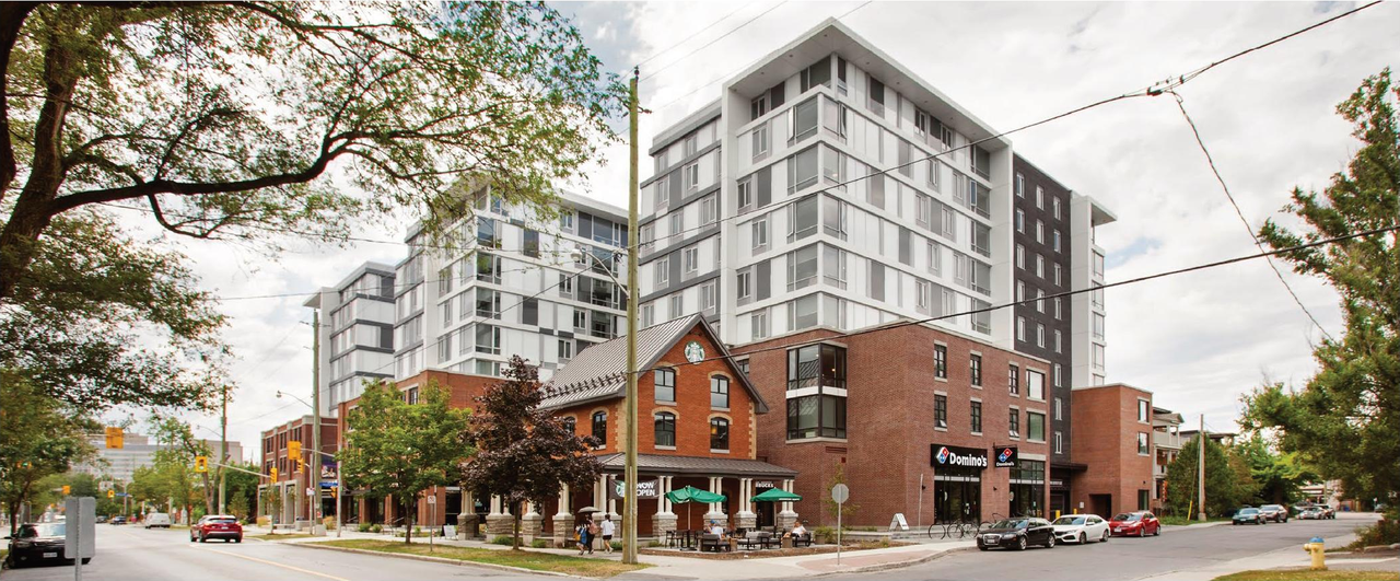 Rendering of building from page 33 of the file '2025-04-04 - Revised Design Brief - D01-01-24-0021'
