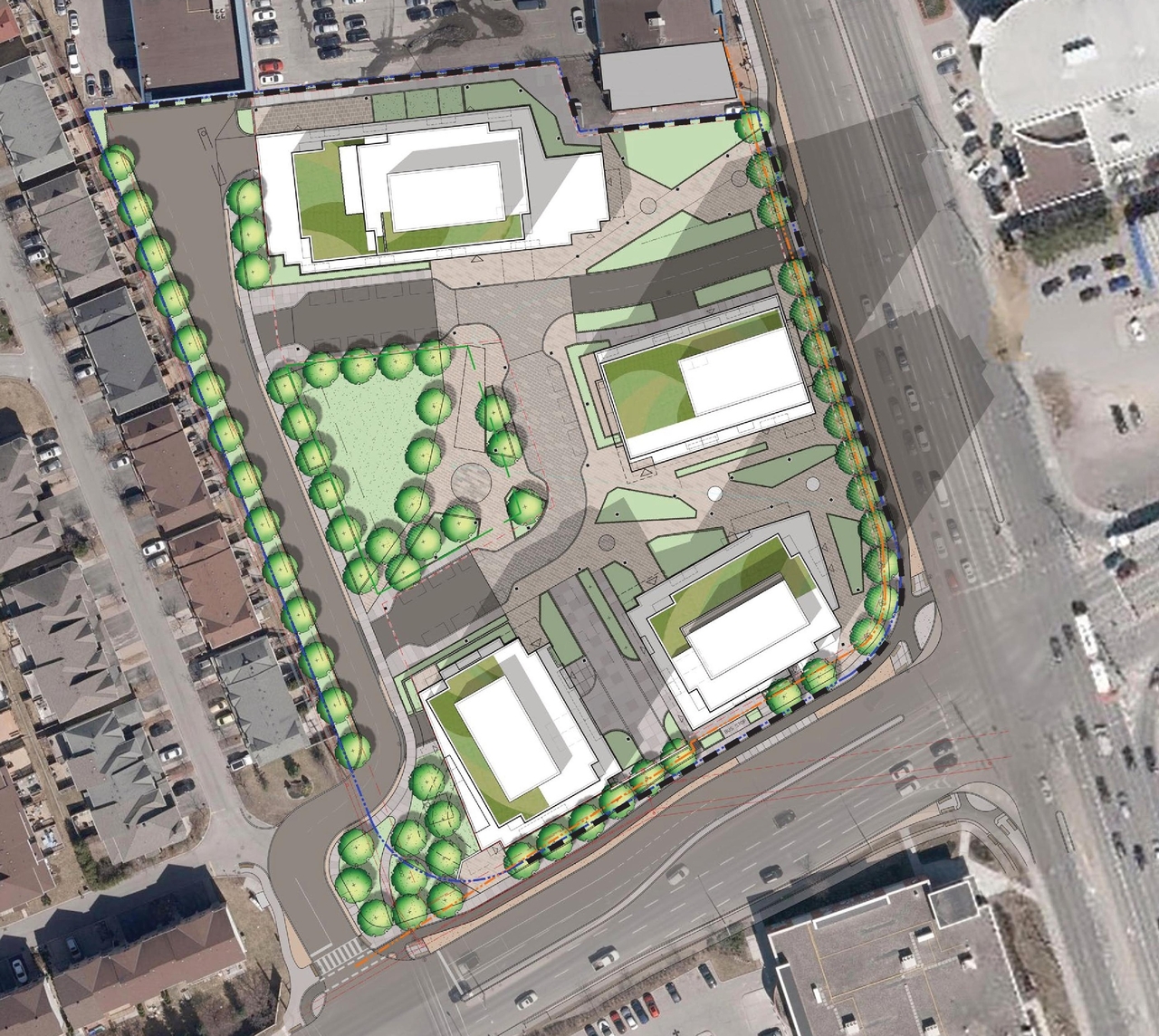 Construction site plan for project from page 5 of the file '2025-04-04 - Revised Design Brief - D01-01-24-0021'