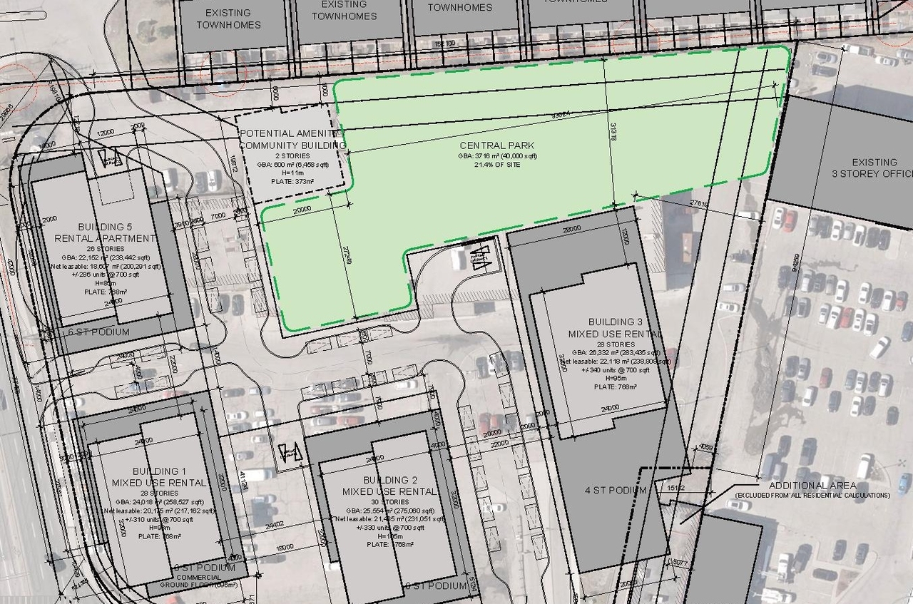 Construction site plan for project from page 26 of the file '2026-03-02 - Urban Design Brief - D01-01-24-0021 & D02-02-24-0060'