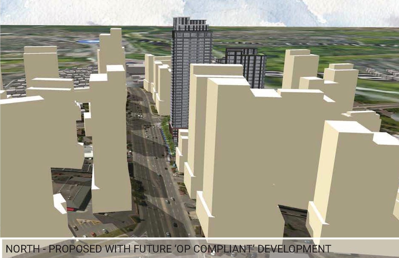 Rendering of building from page 38 of the file '2026-03-02 - Urban Design Brief - D01-01-24-0021 & D02-02-24-0060'