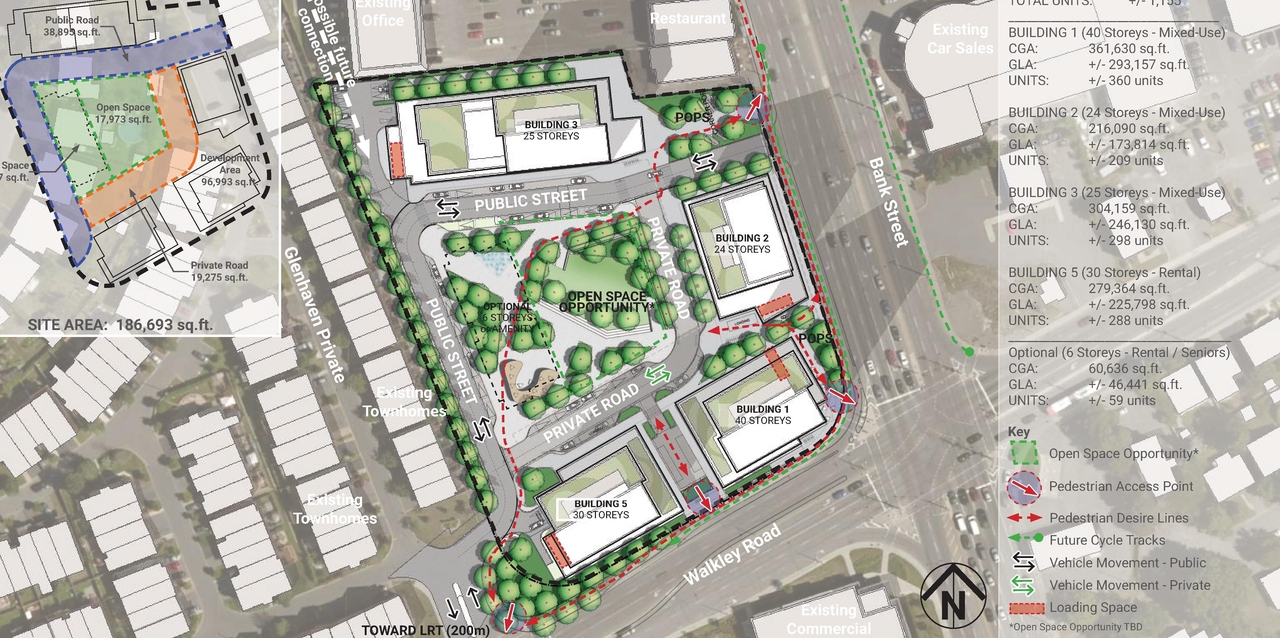 Construction site plan for project from page 26 of the file '2025-04-04 - Urban Design Review Panel Report - D01-01-24-0021'