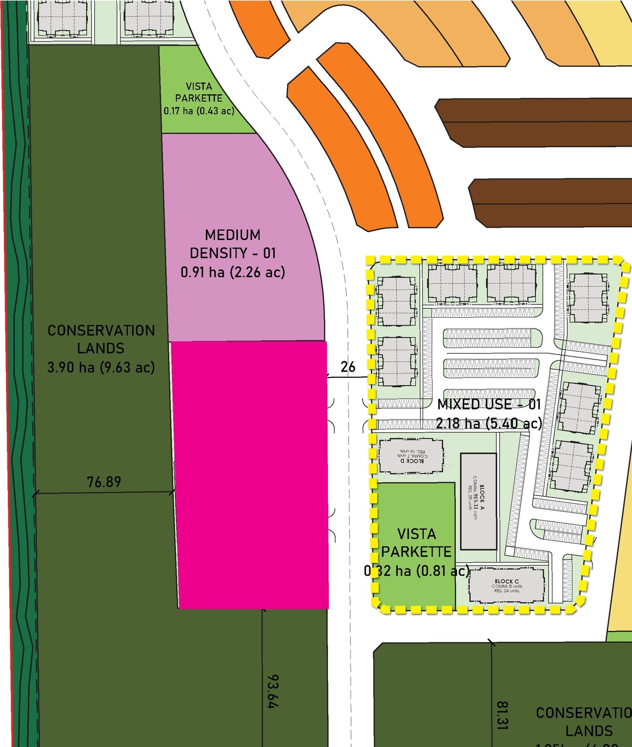 Construction site plan for project from page 23 of the file '2024-10-21 - Design Brief - D01-01-24-0023'