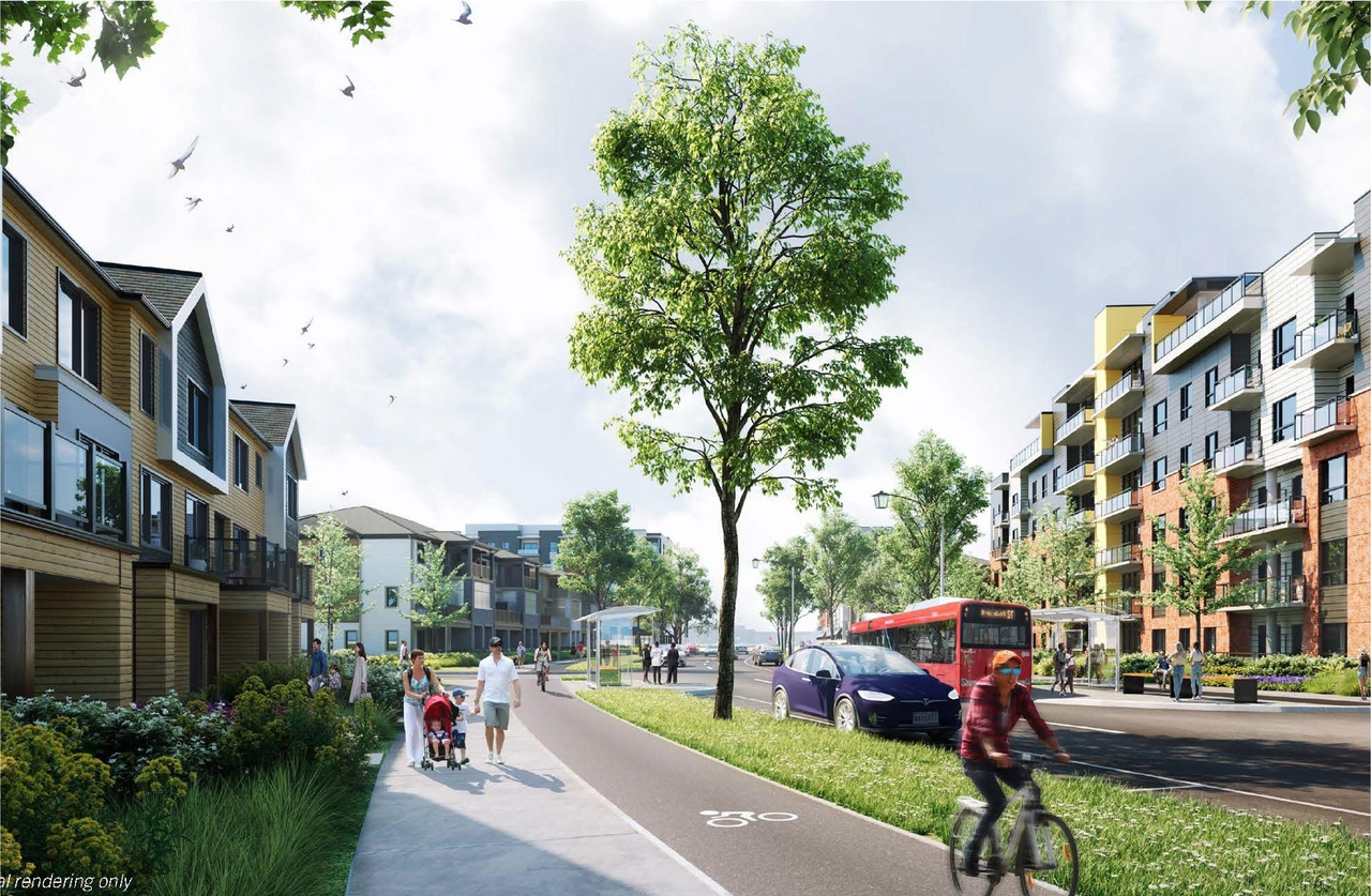 Rendering of building from page 30 of the file '2024-10-21 - Design Brief - D01-01-24-0023'