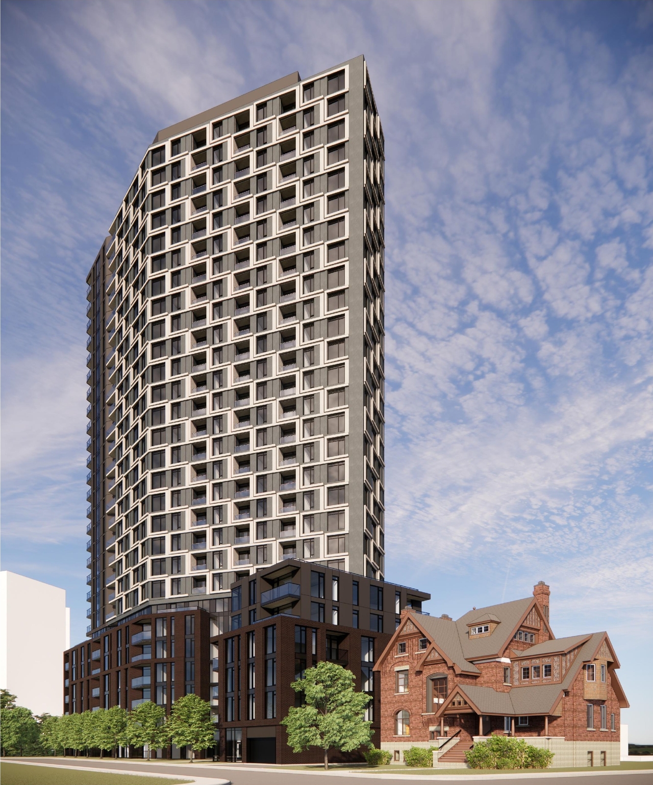 Rendering of building from page 23 of the file '2025-11-26 - UDRP Report - D01-01-24-0026'