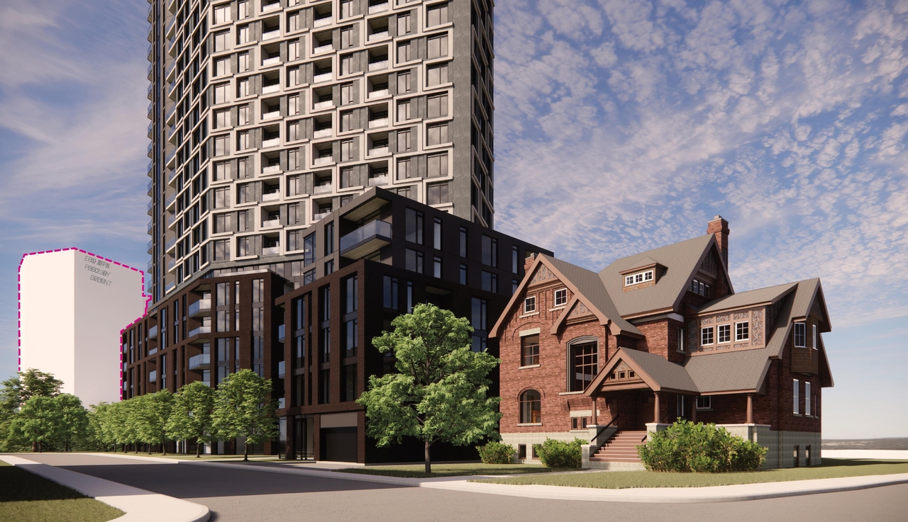 Rendering of building from page 25 of the file '2025-11-26 - UDRP Report - D01-01-24-0026'