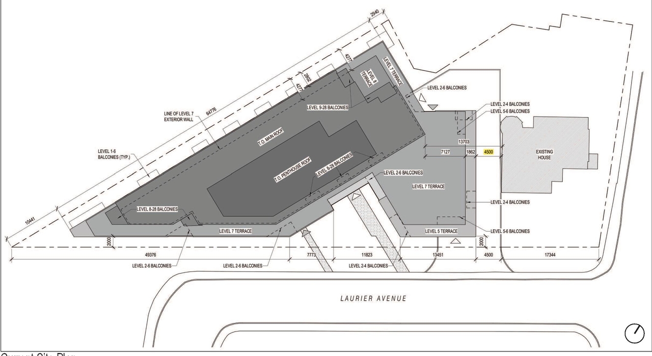 Construction site plan for project from page 30 of the file '2025-11-26 - UDRP Report - D01-01-24-0026'