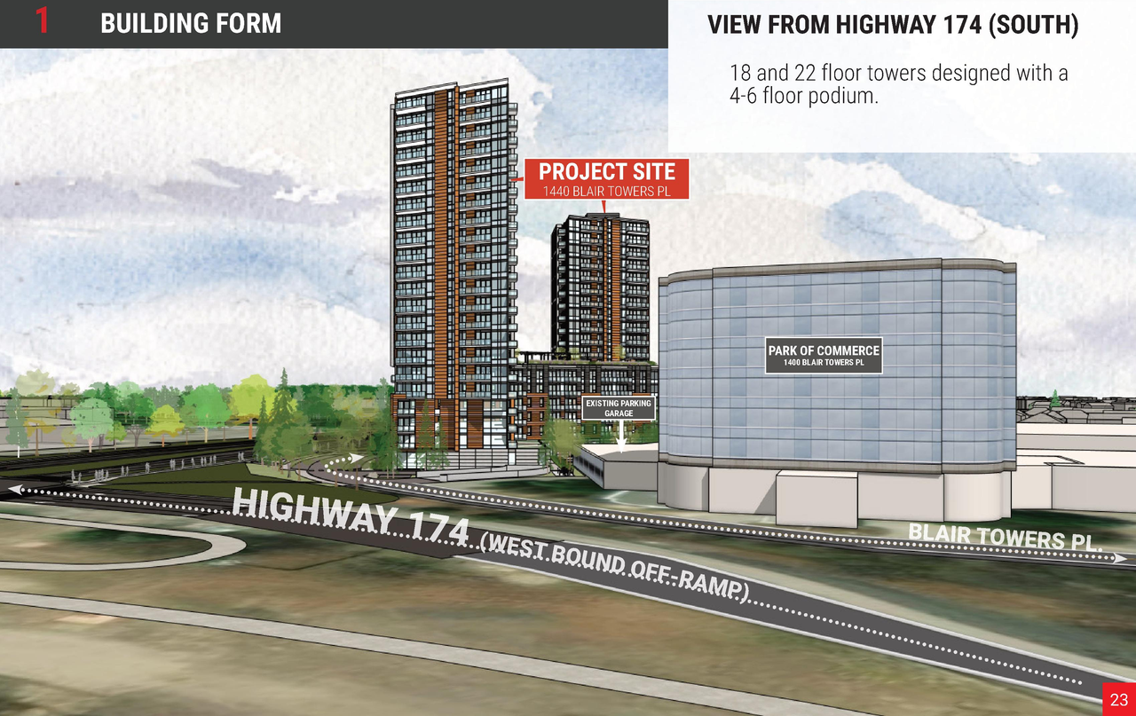 Rendering of building from page 23 of the file '2025-03-20 - UDRP Report - D01-01-24-0028'