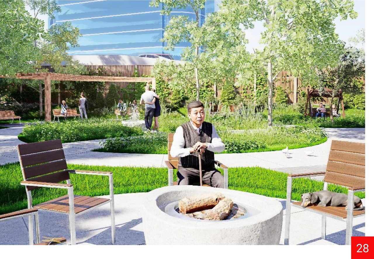 Rendering of building from page 28 of the file '2025-03-20 - Urban Design Brief - D01-01-24-0028'