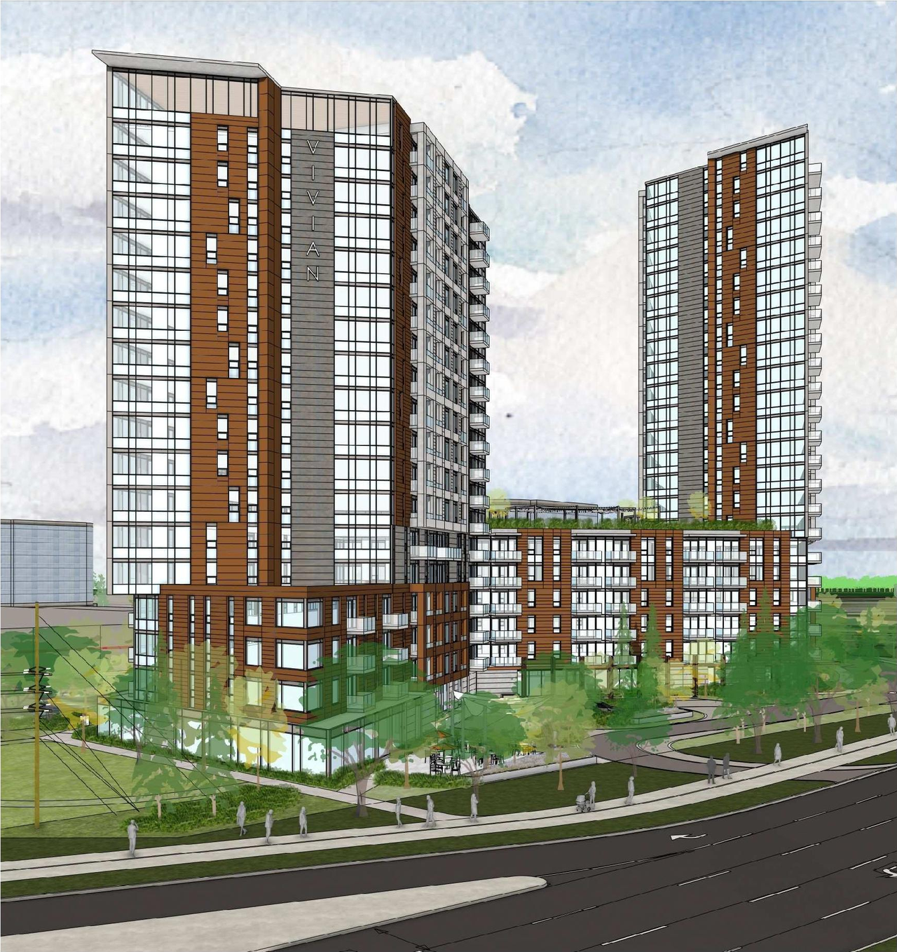 Rendering of building from page 43 of the file '2025-03-20 - Urban Design Brief - D01-01-24-0028'