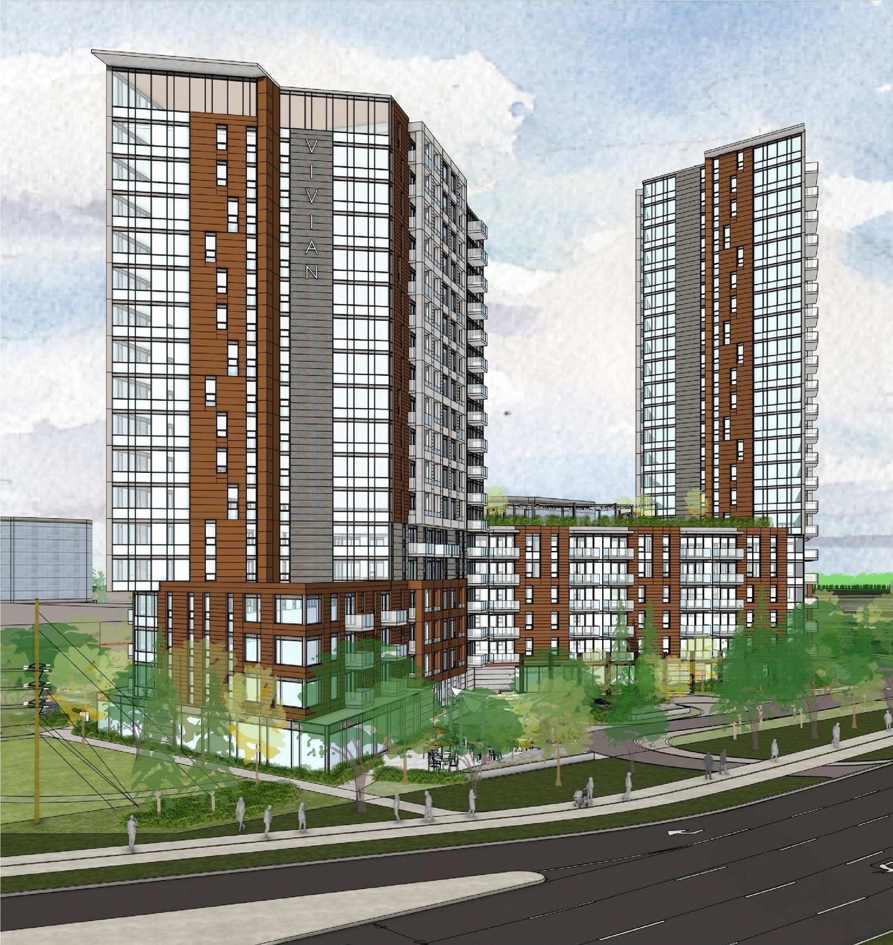 Rendering of building from page 43 of the file '2025-03-20 - Urban Design Brief - D01-01-24-0028'