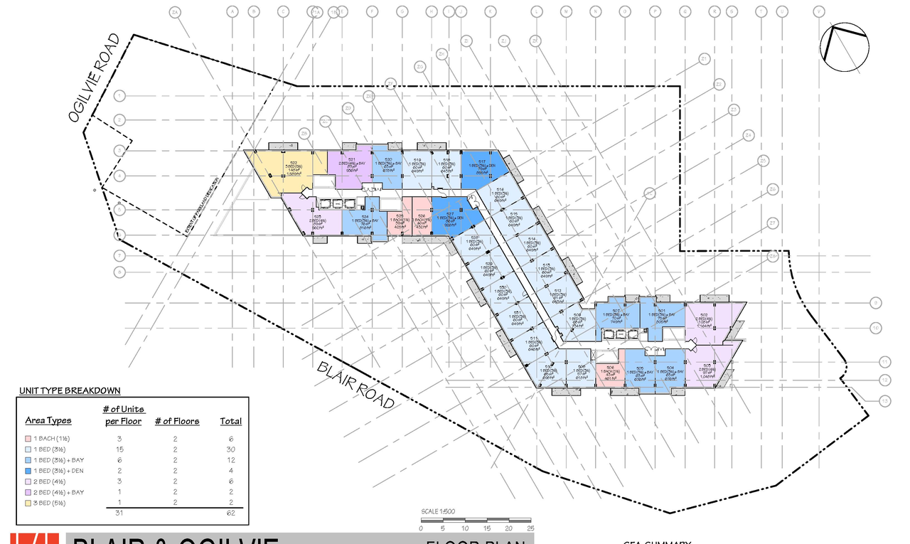 Floor plan for project from page 49 of the file '2025-03-20 - Urban Design Brief - D01-01-24-0028'