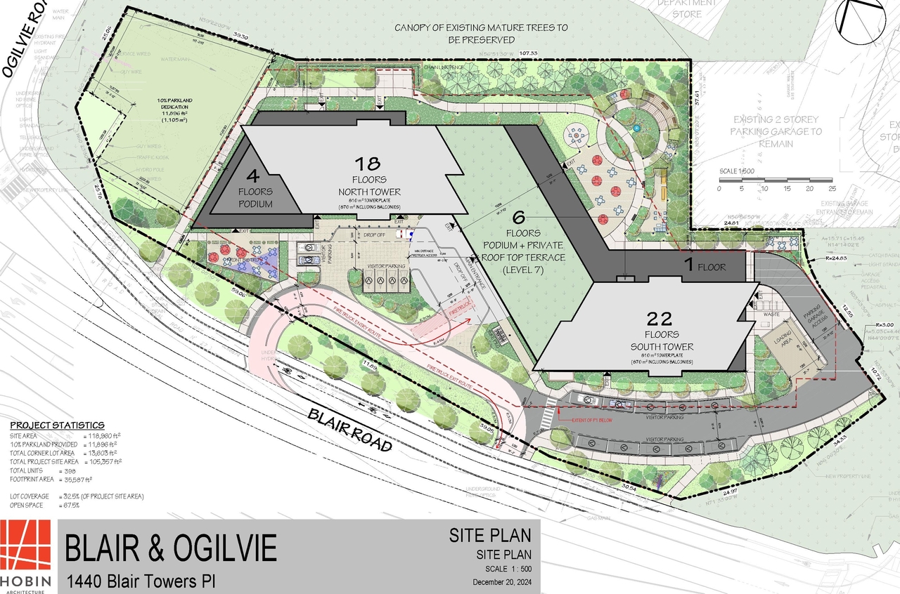Construction site plan for project from page 44 of the file '2024-12-23 - UDRP Report - D01-01-24-0028'