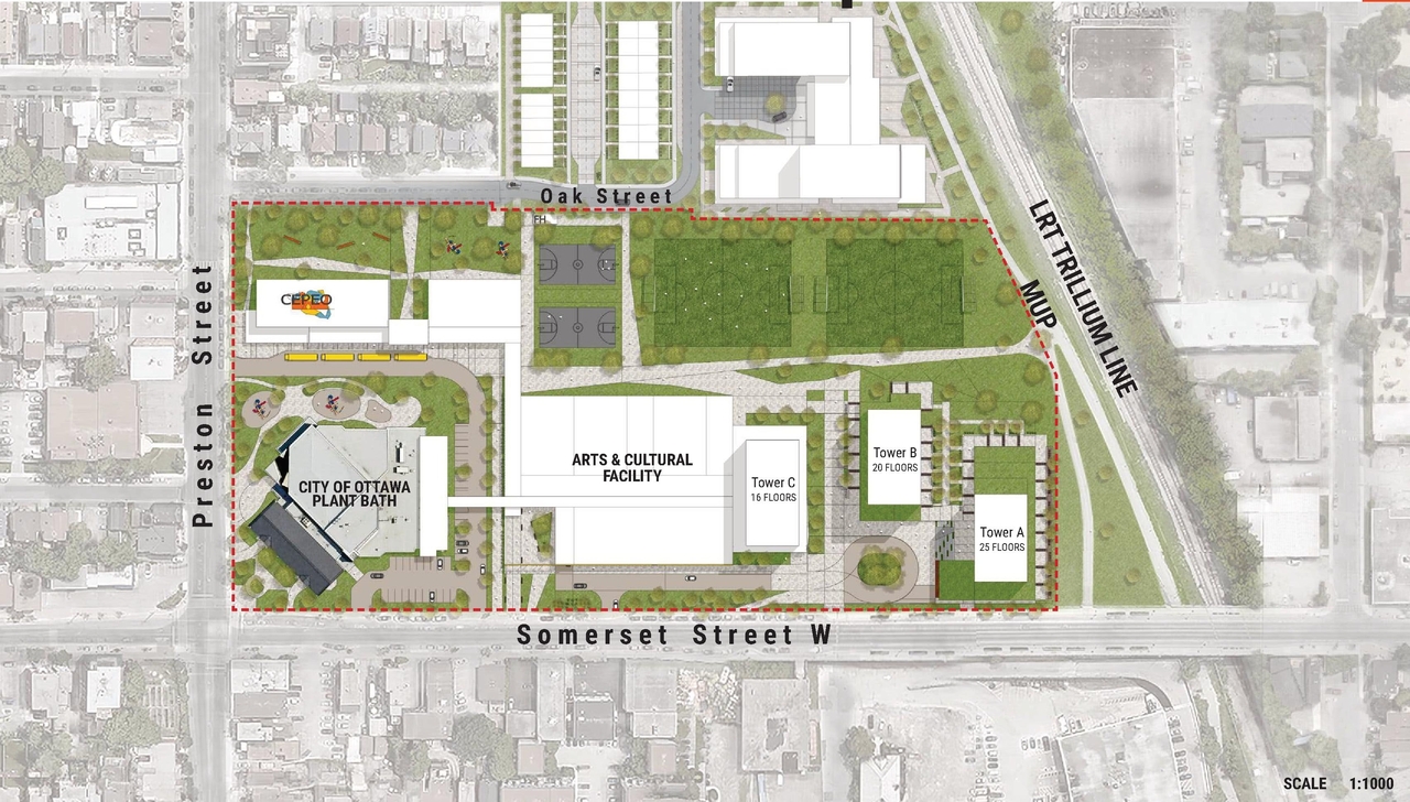 Construction site plan for project from page 21 of the file '2025-03-05 - Urban Design Review Panel Report - D01-01-25-0008'