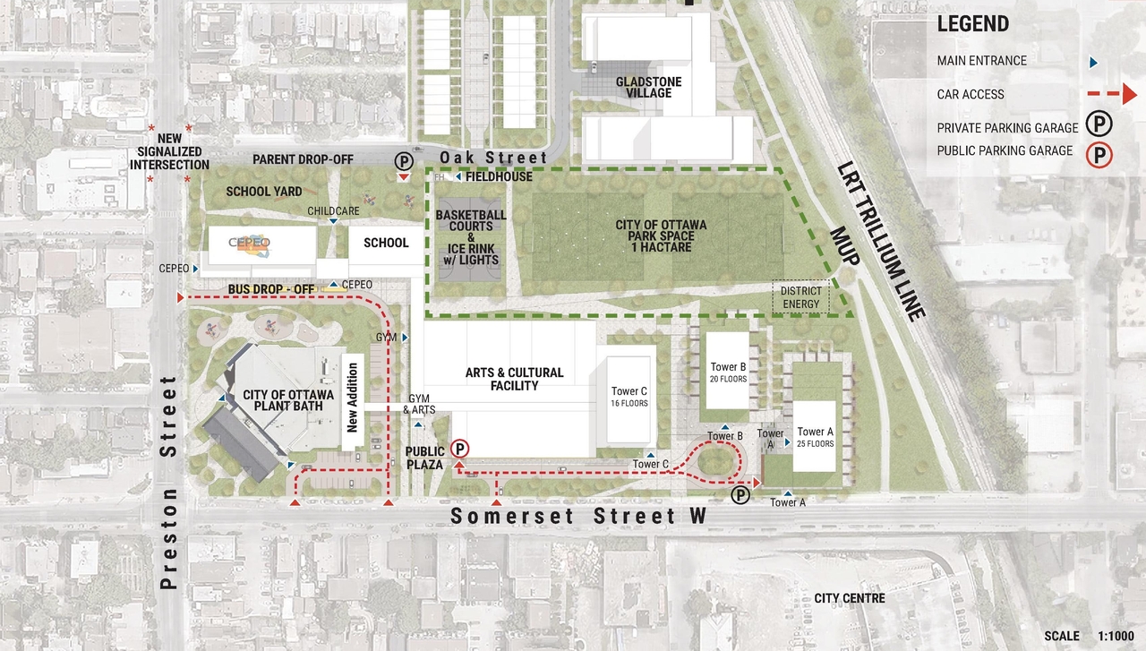 Construction site plan for project from page 22 of the file '2025-03-05 - Urban Design Review Panel Report - D01-01-25-0008'