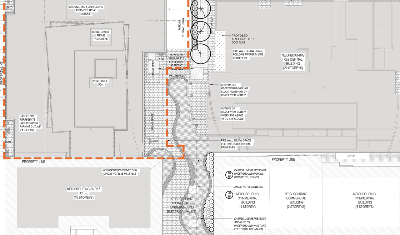 Construction site plan for project from page 37 of the file '2025-08-05 - UDRP Report - D01-01-25-0009'