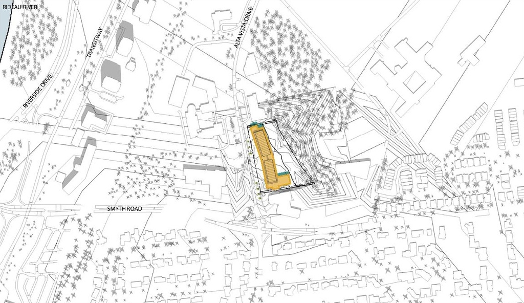 Construction site plan for project from page 76 of the file '2025-12-19 - Architectural & Urban Design Brief - D01-01-25-0026 & D02-02-25-0099'