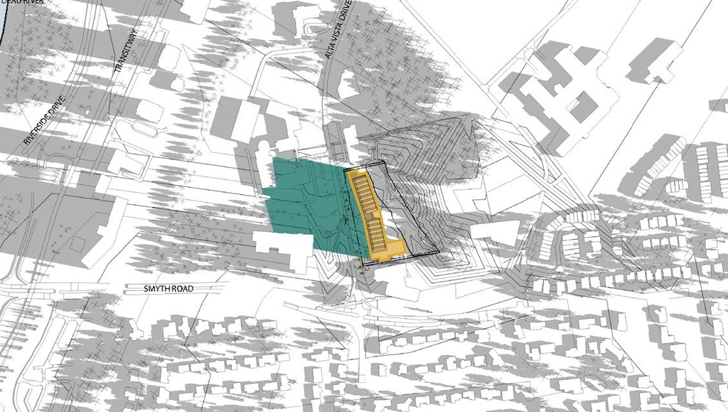 Construction site plan for project from page 77 of the file '2025-12-19 - Architectural & Urban Design Brief - D01-01-25-0026 & D02-02-25-0099'