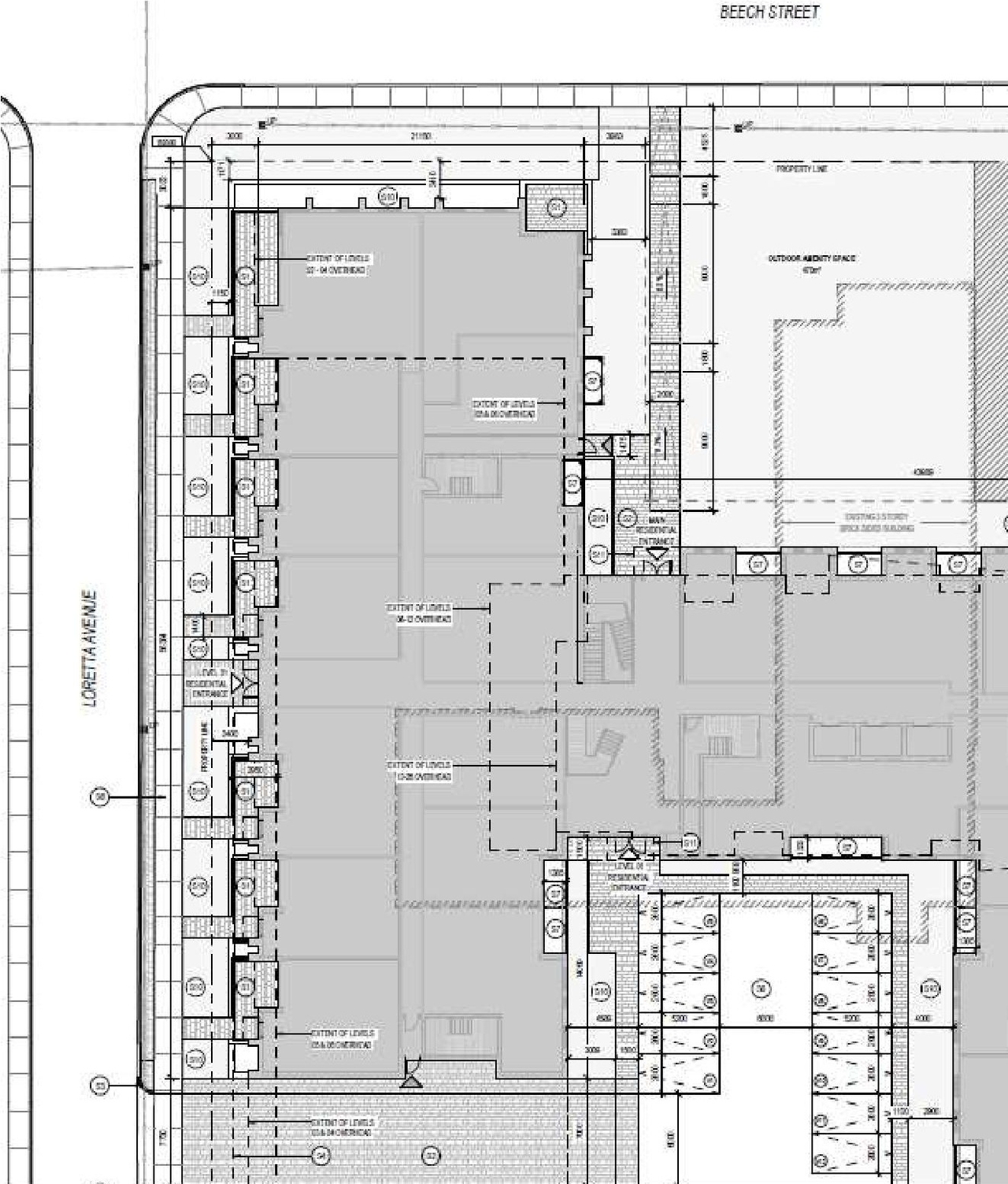 Construction site plan for project from page 12 of the file '2025-12-24 - Planning Rationale & Urban Design Brief - D01-01-25-0027 & D02-02-25-0103'