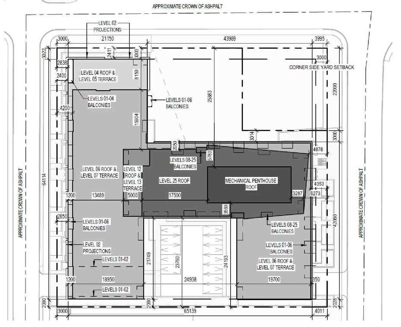 Construction site plan for project from page 44 of the file '2025-12-24 - Planning Rationale & Urban Design Brief - D01-01-25-0027 & D02-02-25-0103'