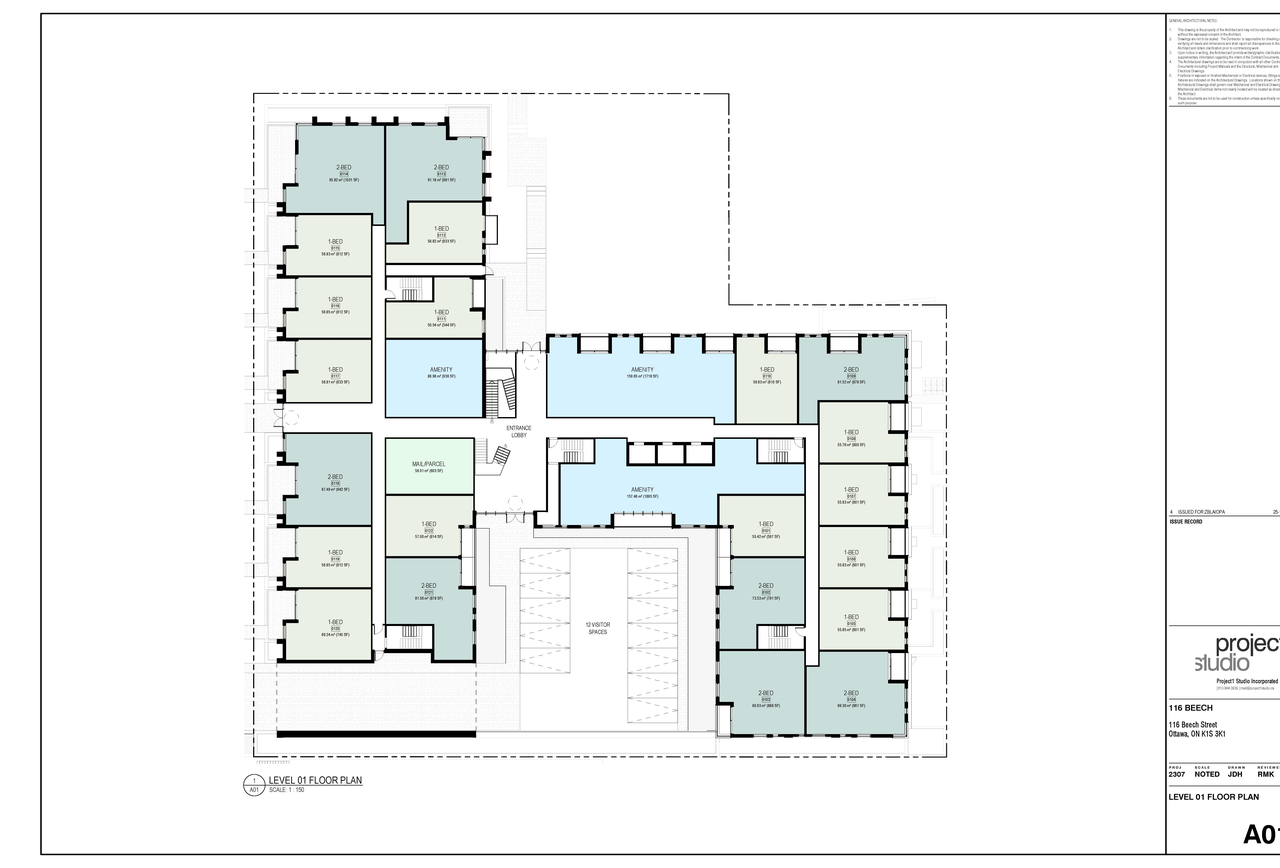Floor plan for project from page 3 of the file '2025-12-24 - Floor Plans - D01-01-25-0027 & D02-02-25-0103'