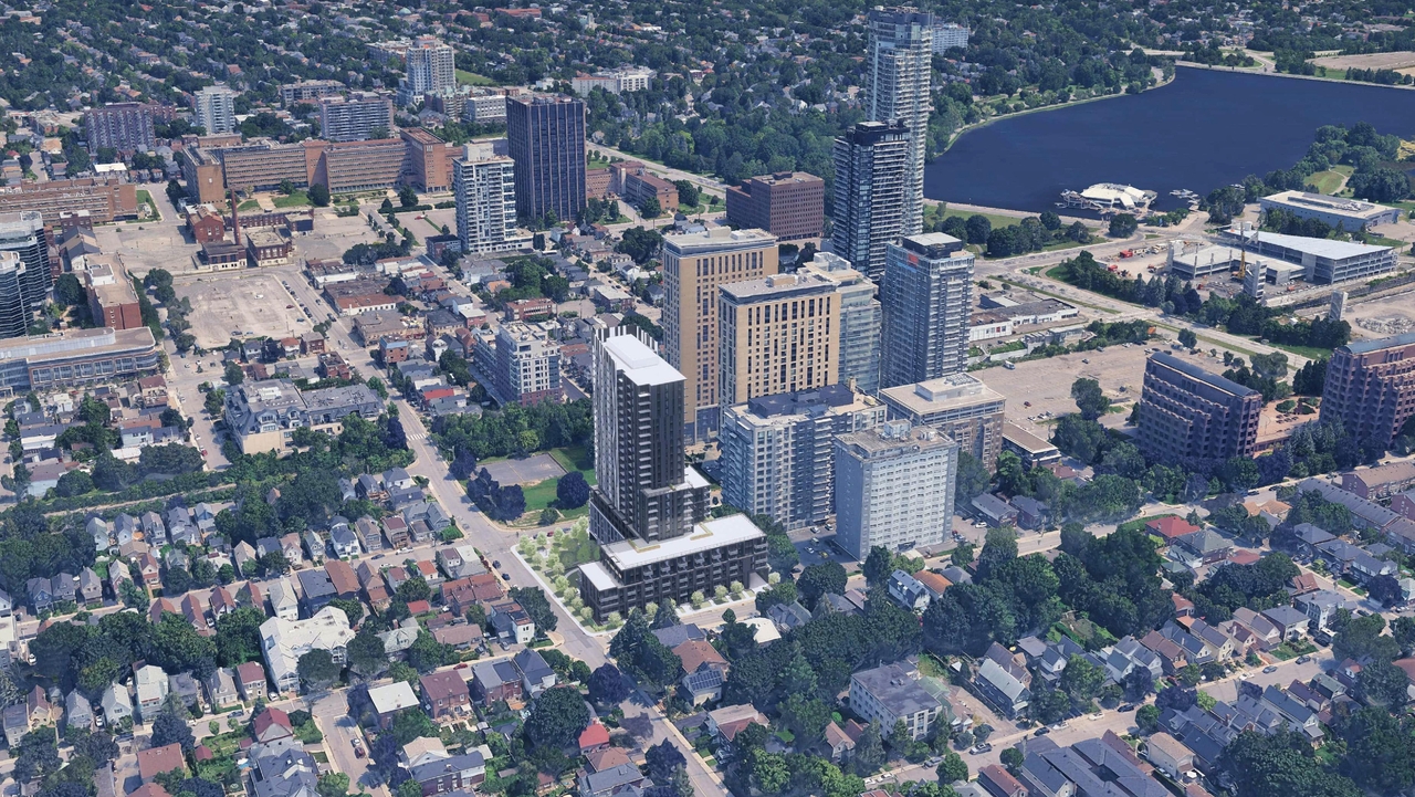 Rendering of building from page 17 of the file '2025-12-24 - Design Brief - D01-01-25-0027 & D02-02-25-0103'