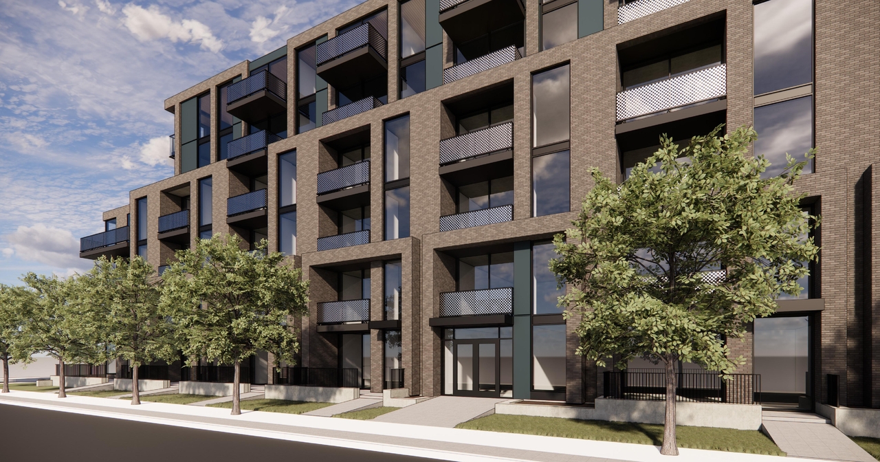 Rendering of building from page 23 of the file '2025-12-24 - Design Brief - D01-01-25-0027 & D02-02-25-0103'