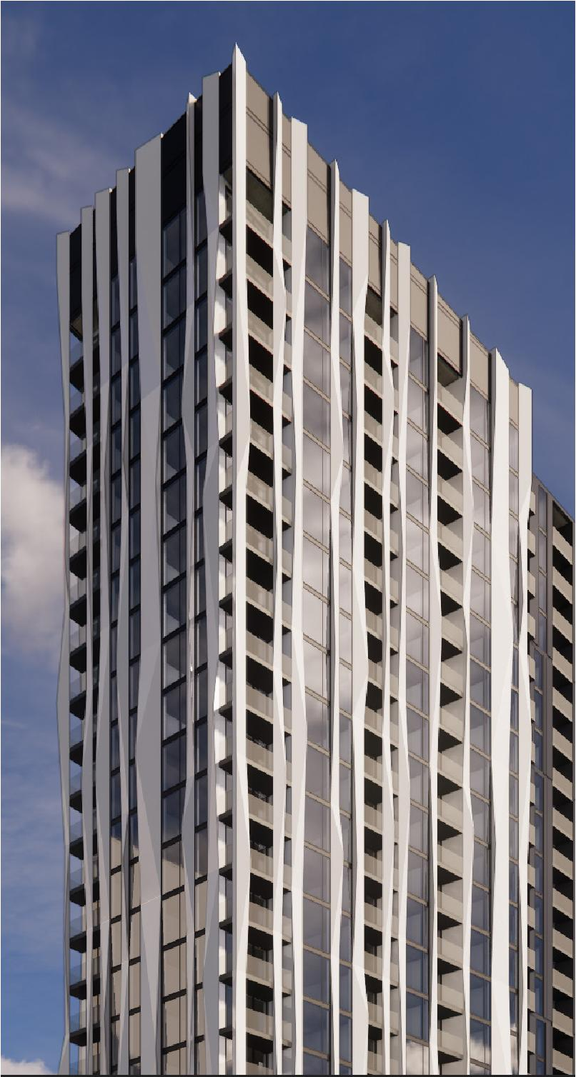 Rendering of building from page 10 of the file '2026-02-27 - UDRP Report - D01-01-25-0027 & D02-02-25-0103'