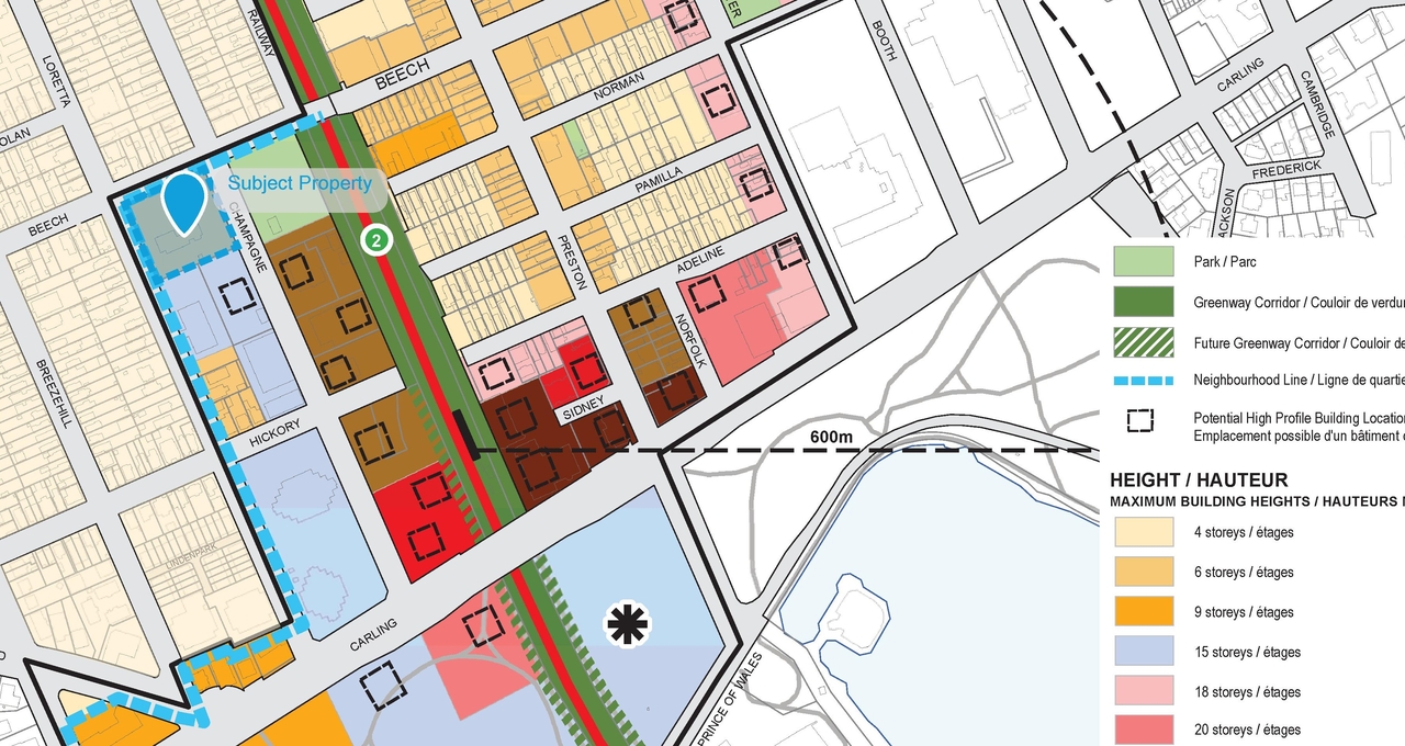 Construction site plan for project from page 17 of the file '2026-02-27 - UDRP Report - D01-01-25-0027 & D02-02-25-0103'
