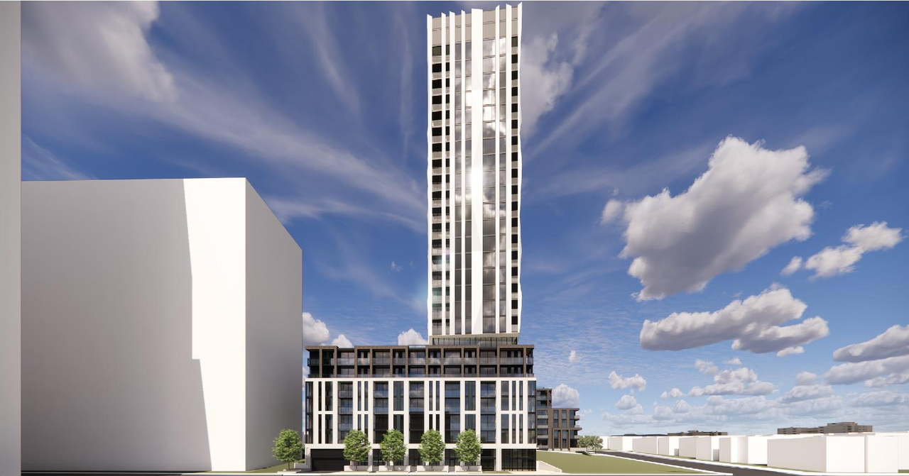 Rendering of building from page 20 of the file '2026-02-27 - UDRP Report - D01-01-25-0027 & D02-02-25-0103'