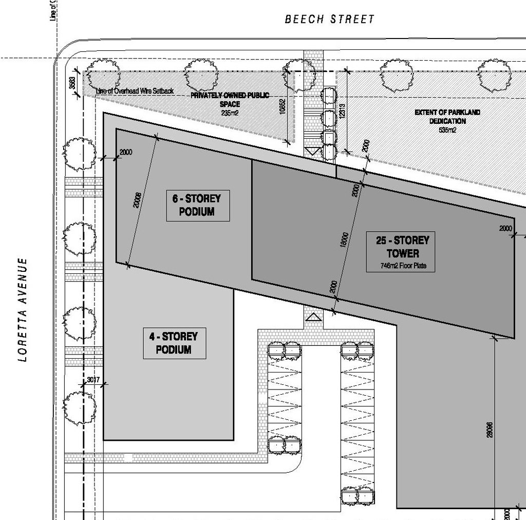 Construction site plan for project from page 22 of the file '2026-02-27 - UDRP Report - D01-01-25-0027 & D02-02-25-0103'