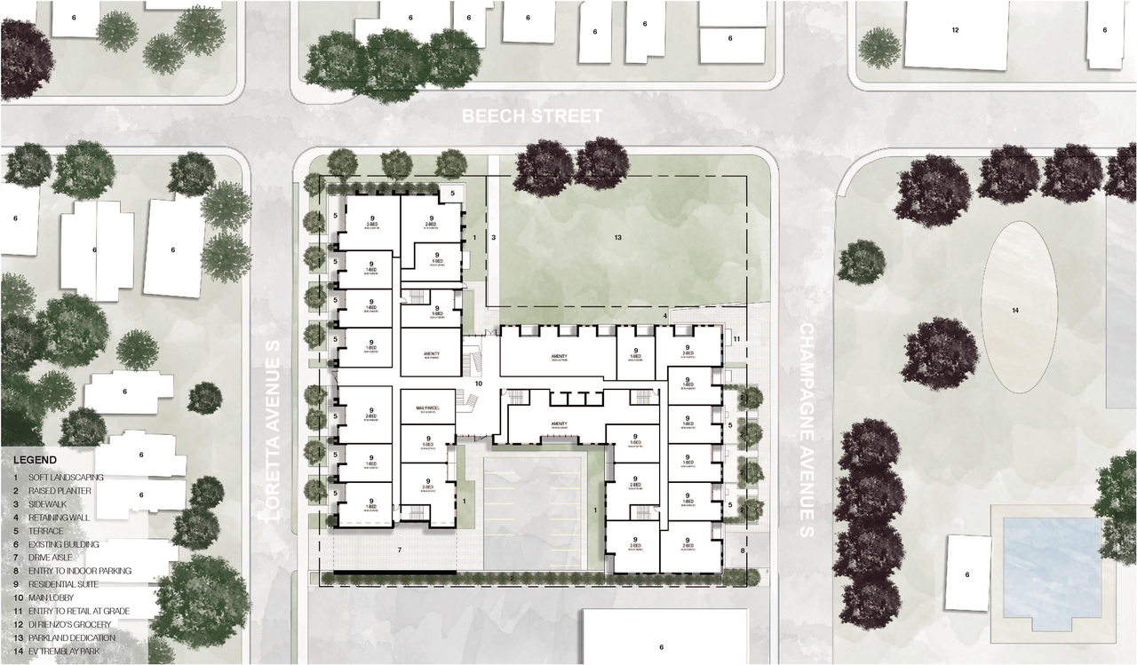 Floor plan for project from page 24 of the file '2026-02-27 - UDRP Report - D01-01-25-0027 & D02-02-25-0103'