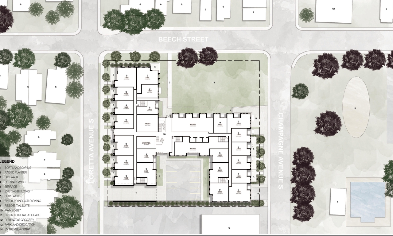 Floor plan for project from page 24 of the file '2026-02-27 - UDRP Report - D01-01-25-0027 & D02-02-25-0103'
