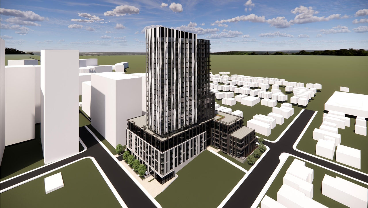 Rendering of building from page 27 of the file '2026-02-27 - UDRP Report - D01-01-25-0027 & D02-02-25-0103'