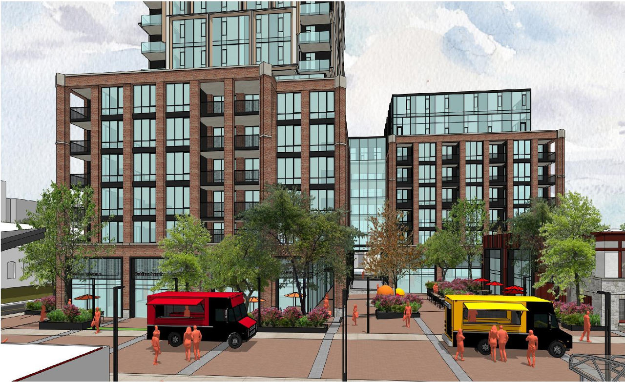 Rendering of building from page 12 of the file '2026-02-04 - Design Brief - D01-01-26-0002 & D02-02-26-0003'