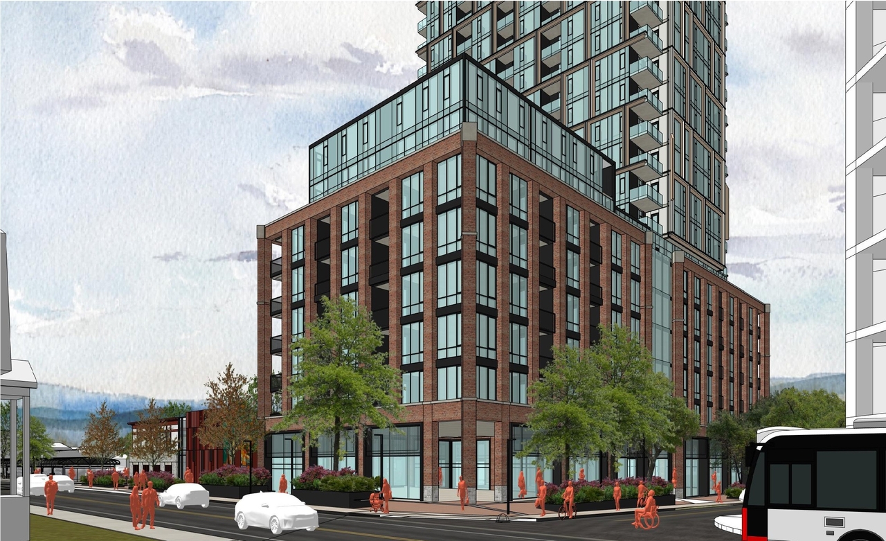 Rendering of building from page 14 of the file '2026-02-04 - Design Brief - D01-01-26-0002 & D02-02-26-0003'