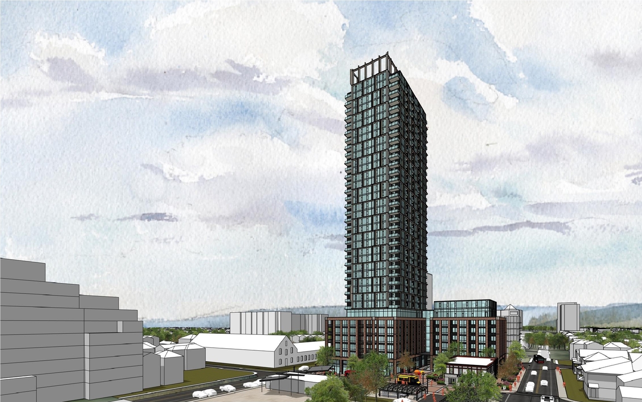 Rendering of building from page 5 of the file '2026-02-04 - Design Brief - D01-01-26-0002 & D02-02-26-0003'