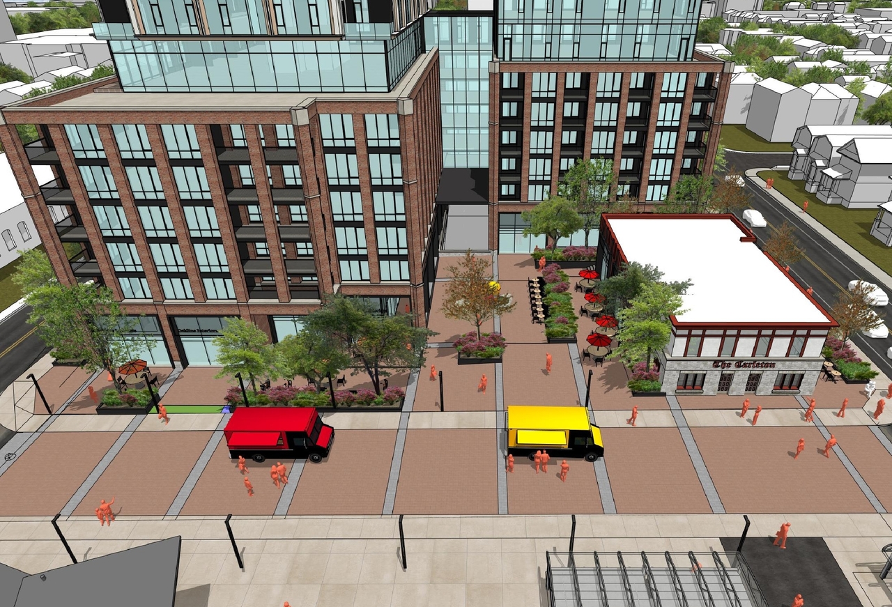 Rendering of building from page 7 of the file '2026-02-04 - Design Brief - D01-01-26-0002 & D02-02-26-0003'