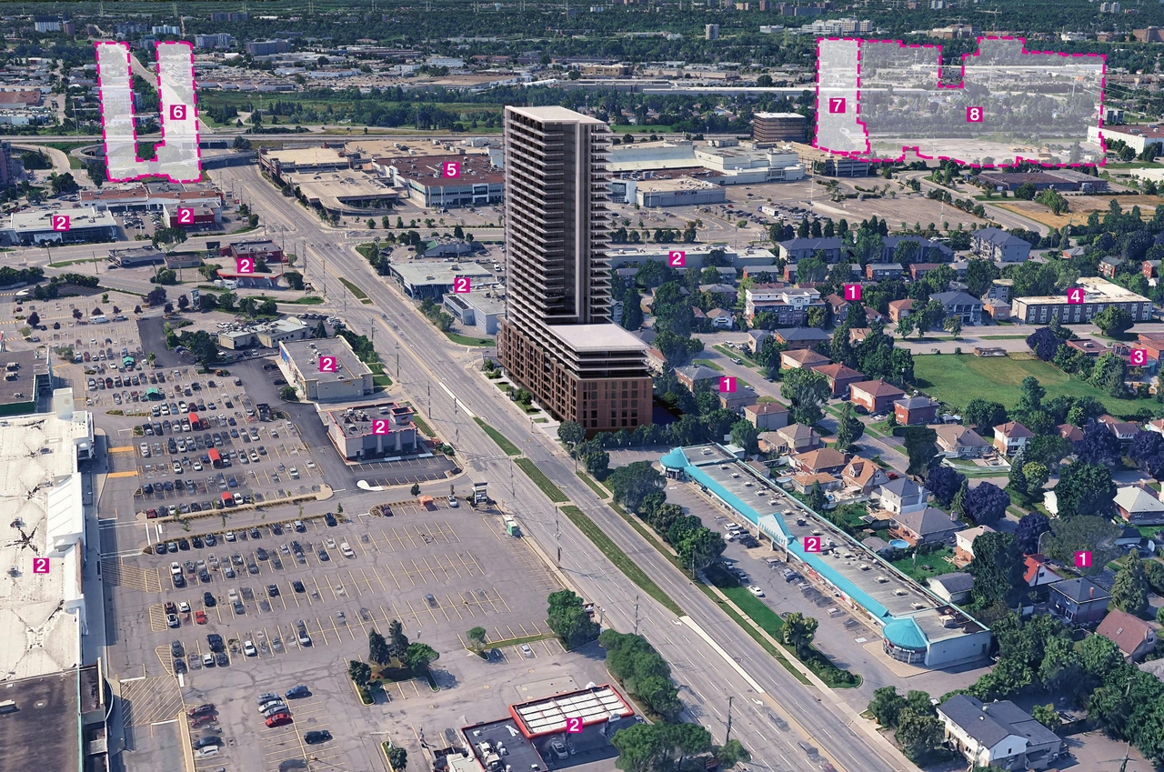 Rendering of building from page 12 of the file '2026-02-13 - Urban Design Brief - D01-01-26-0003 & D02-02-26-0008'