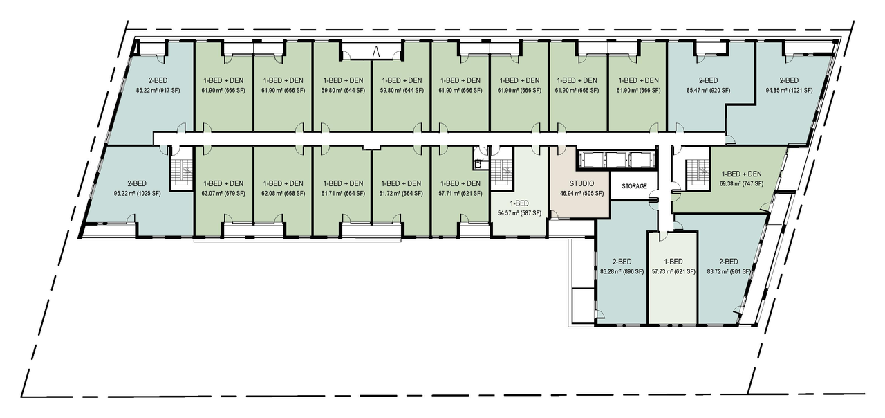 Floor plan for project from page 29 of the file '2026-02-13 - Urban Design Brief - D01-01-26-0003 & D02-02-26-0008'