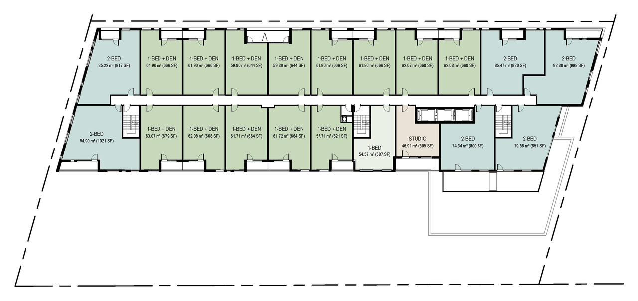 Floor plan for project from page 30 of the file '2026-02-13 - Urban Design Brief - D01-01-26-0003 & D02-02-26-0008'