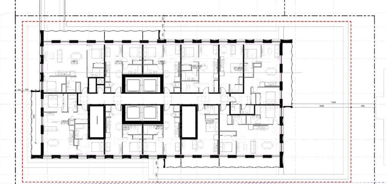 Floor plan for project from page 102 of the file '2026-03-09 - Urban Design Review Panel Recommendation Responses - D01-01-26-0005 & D02-02-26-0016'