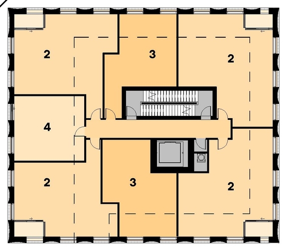 Floor plan for project from page 17 of the file '2026-03-09 - Urban Design Review Panel Recommendation Responses - D01-01-26-0005 & D02-02-26-0016'