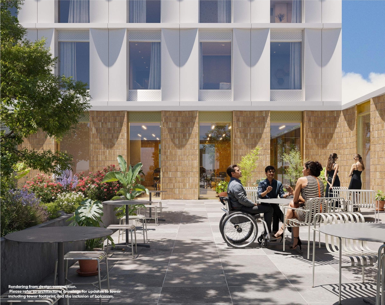 Rendering of building from page 48 of the file '2026-03-09 - Urban Design Review Panel Recommendation Responses - D01-01-26-0005 & D02-02-26-0016'