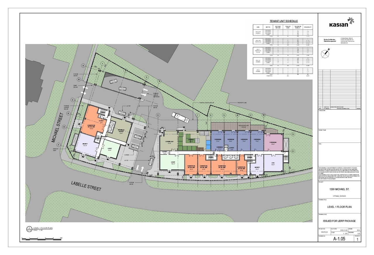 Floor plan for project from page 31 of the file '2026-04-29 - Urban Design Review Panel Package - D01-01-26-0007 & D02-02-26-0031'