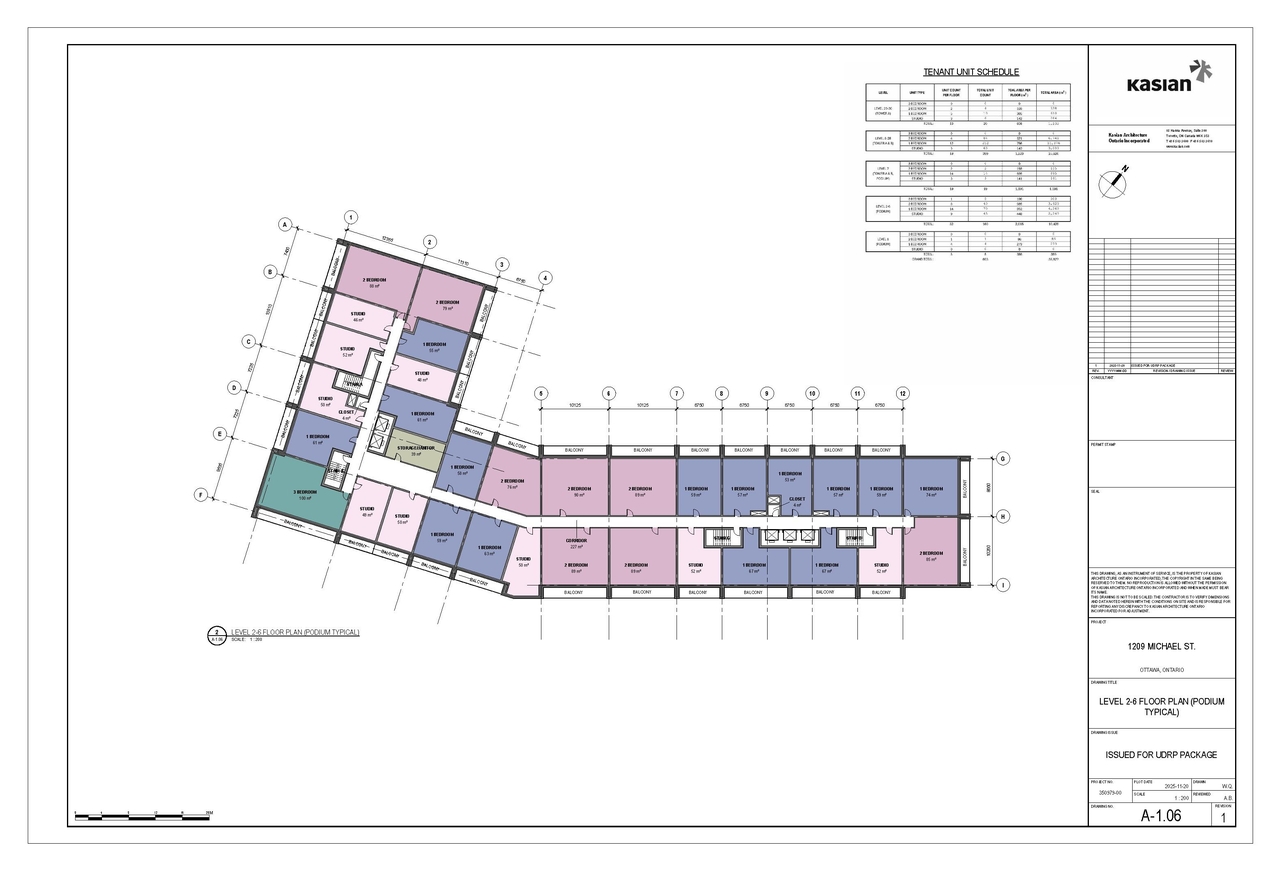 Floor plan for project from page 32 of the file '2026-04-29 - Urban Design Review Panel Package - D01-01-26-0007 & D02-02-26-0031'