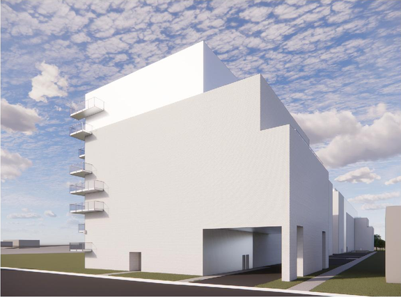Rendering of building from page 16 of the file '2026-08-24 - Urban Design Review Panel Report - D01-01-26-0015 & D02-02-26-0069'