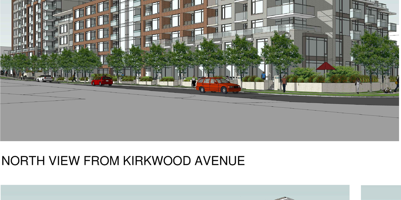 Rendering of building from page 1 of the file 'Revised Streetscape View 1 D02-02-11-0102'