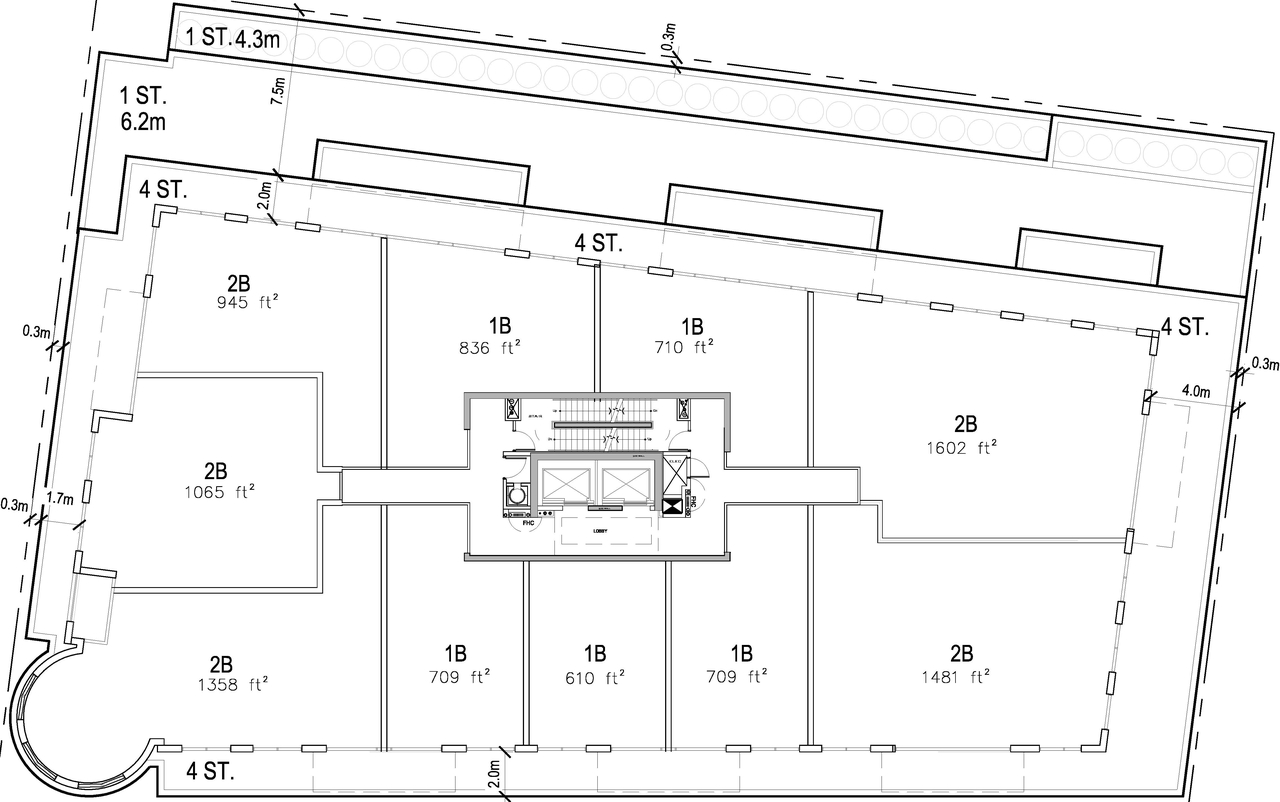 Construction site plan for project from page 10 of the file 'D02-02-13-0116 Site Plan, Floor Plans, Elevations - Revised April 2014'
