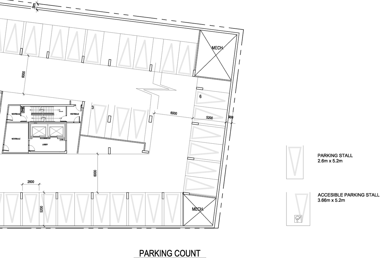 Floor plan for project from page 5 of the file 'D02-02-13-0116 Site Plan, Floor Plans, Elevations - Revised April 2014'