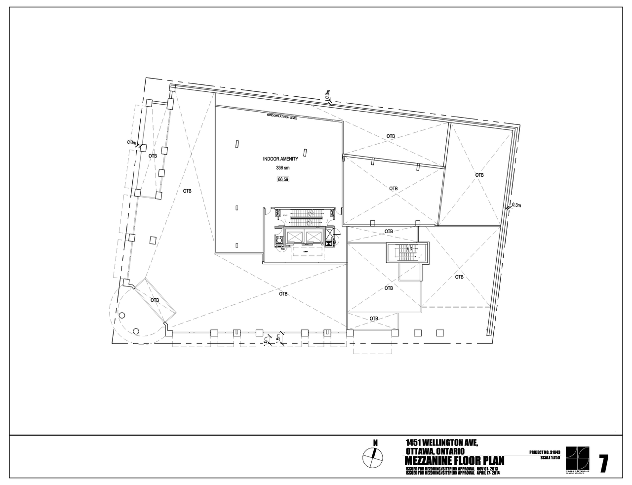 Floor plan for project from page 7 of the file 'D02-02-13-0116 Site Plan, Floor Plans, Elevations - Revised April 2014'